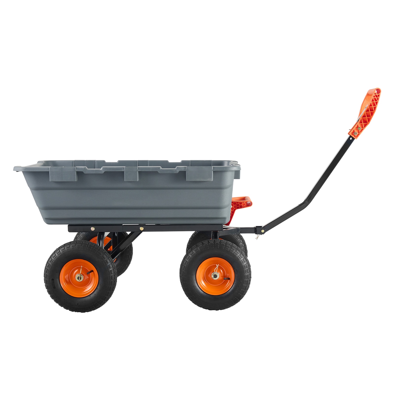Garden Dump Cart With Steel Frame And Convertible Handle Utility_voghion.com